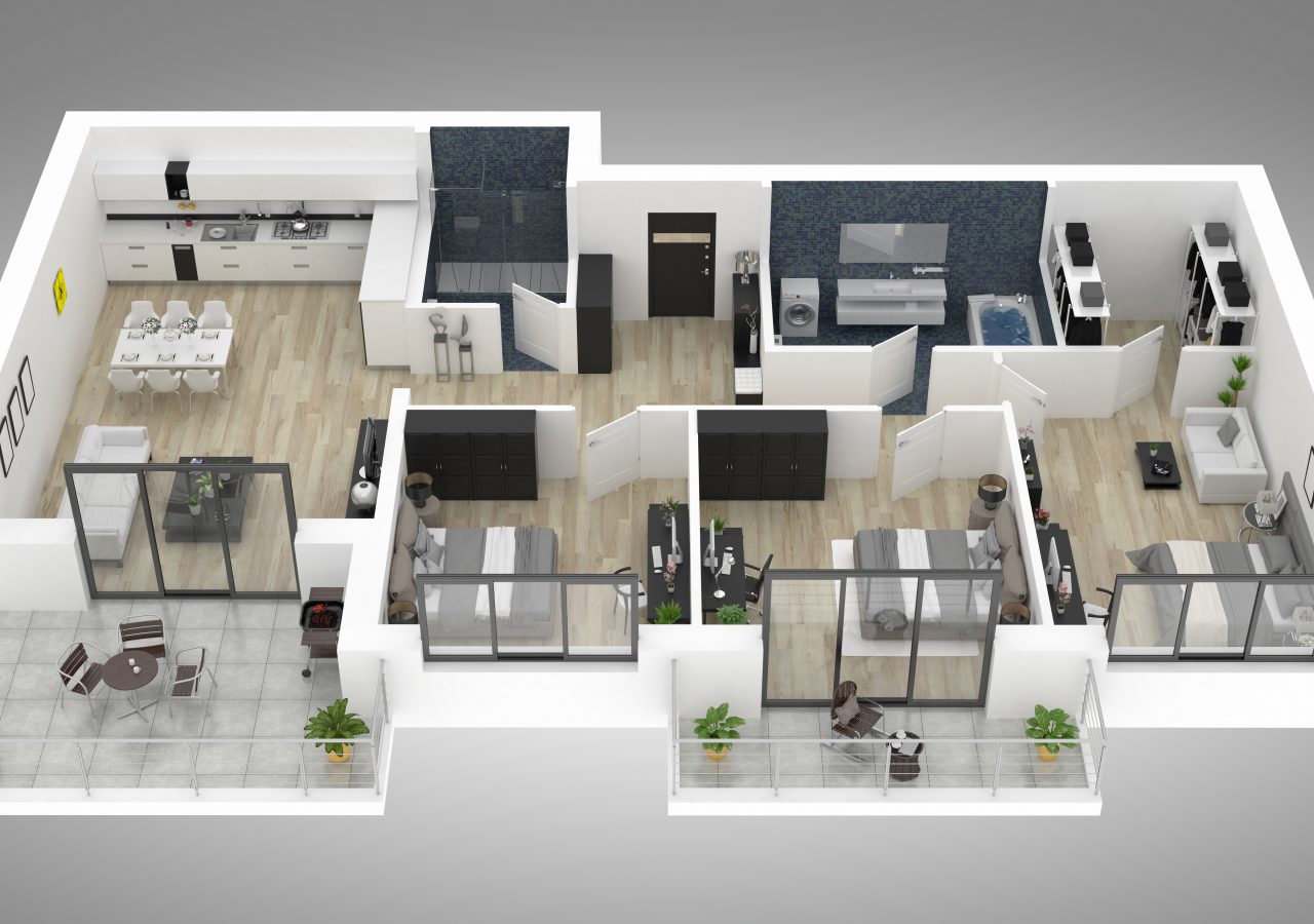 Ráday Residences - 3 szobás lakás - Rekon Construct
